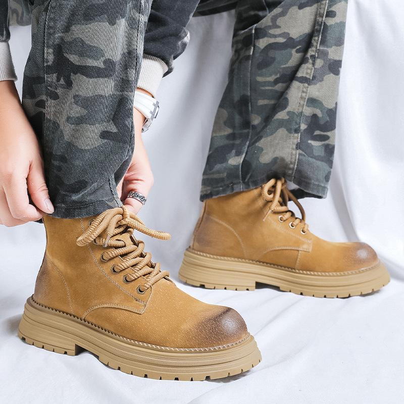 Ботинки Martin мужские весна-осень 2024 новые мужские туфли в британском стиле большие желтые ботинки короткие ботинки 66687-R