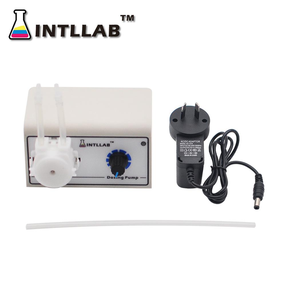 Programmable Peristaltic Pump 12V DC in Laboratory for Precise Liquid Dosing in Biology Research.