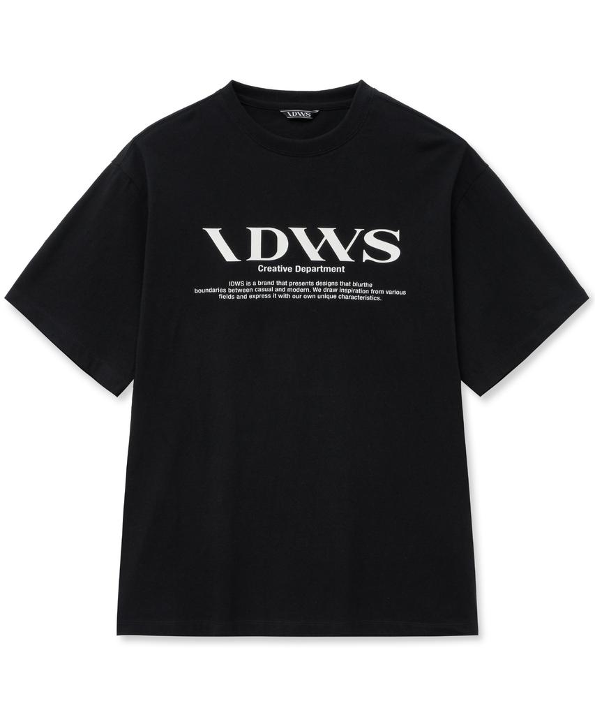 Черная футболка с принтом логотипа IDWS