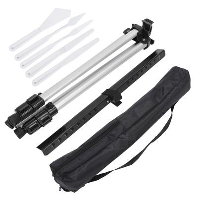 Регулируемый серебристый металлический мольберт, пластиковый скребок, набор, складная стойка для художественной доски для рисования