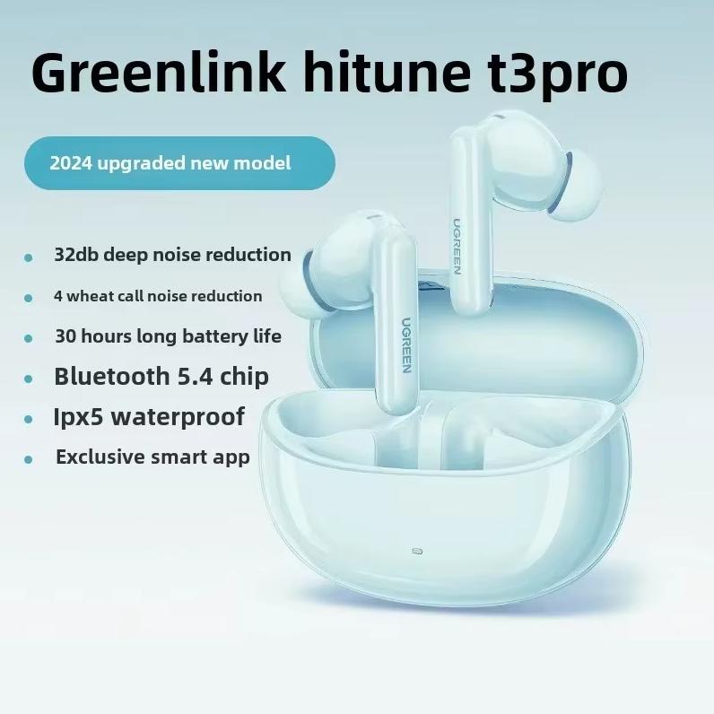 Ugreen Беспроводные Bluetooth-наушники HiTuneT3 Pro с активным шумоподавлением (ANC) для телефонов Apple, Huawei и Xiaomi WS206
