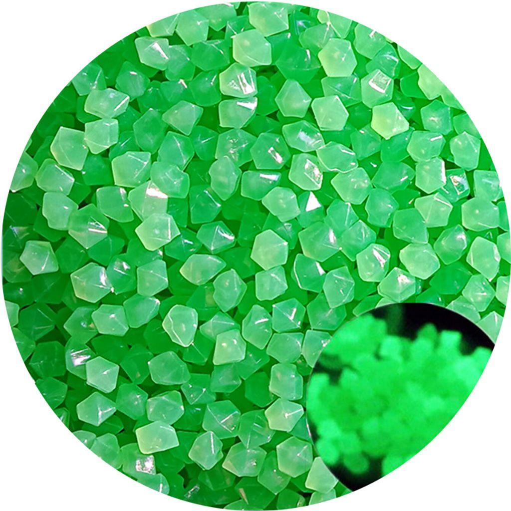 pcs Glow In Dark Colorful Rhombus Luminous Stones Aquarium Ornament Decorative Pebbles Lawn Decor