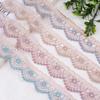 26m Mesh Trim Edge Lace Embroidery Floral for Curtain Dress Decor DIY