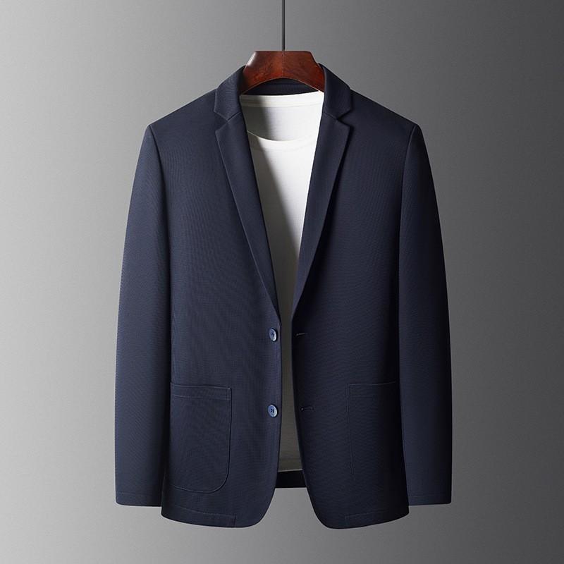 Костюм для весны и осени, мужской повседневный пиджак для среднего возраста, деловой, повседневный, модный, тонкий, маленький, цельный, с верхом