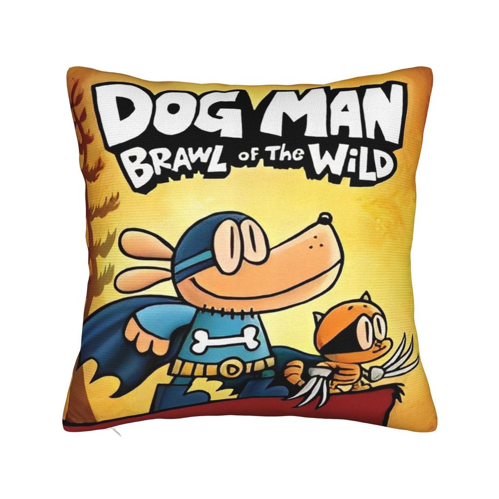 Dog Man Dogman Movie Comic Square Pillow Cases Cartoon Cushion Cover Creative Zippered Decorative Pillowcase for Sofa 40x40cm