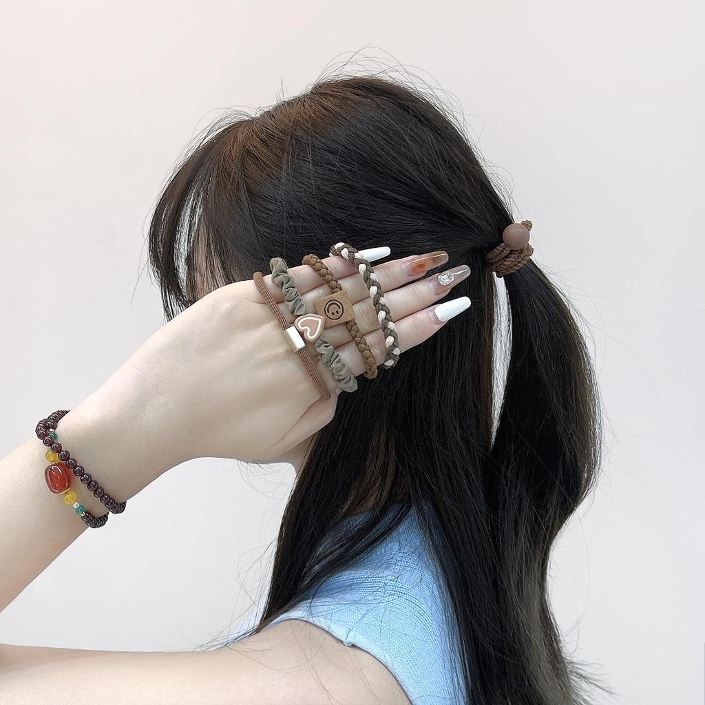 5cm 5pcs/bag New High Elasticity Rubber Band Fabric Hair Loop for Girls Hair Ornament