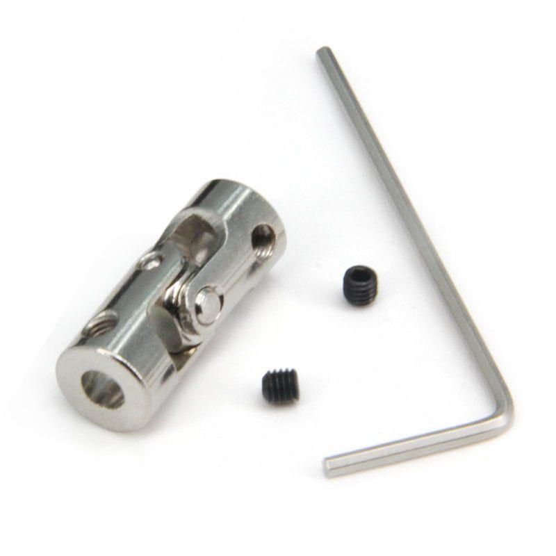 Hongtu 1Pc Metal Universal Joint Shaft Coupling - 2/2.3/3/3.17/4/5/6/8/10/12mm, Coupler Connector for RC Model/DIY Car/Boat