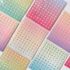 3sheet/set DIY Decor Kpop Photocard Sticker Gradient Color Number Letter Series Scrapbook Journal Sticker Cute Student Supplies
