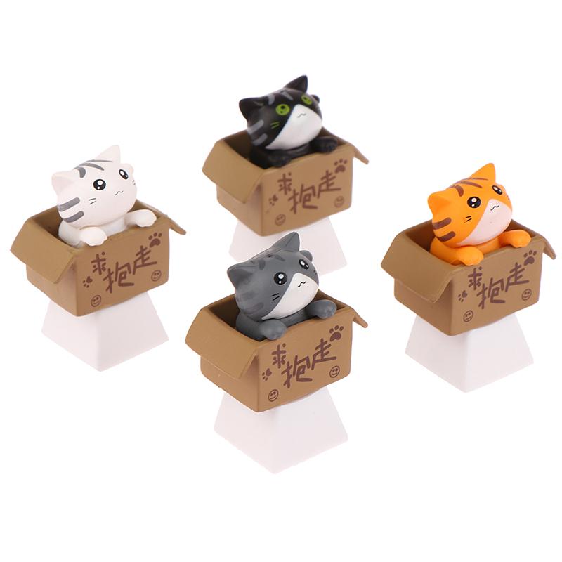 1шт мультяшный кот клавиши клавиатуры трехмерные милые аниме механические колпачки