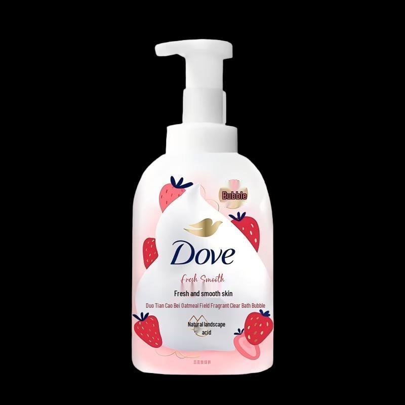DOVE Нежная пенка для душа «Сладкая клубника и овсяное молоко»