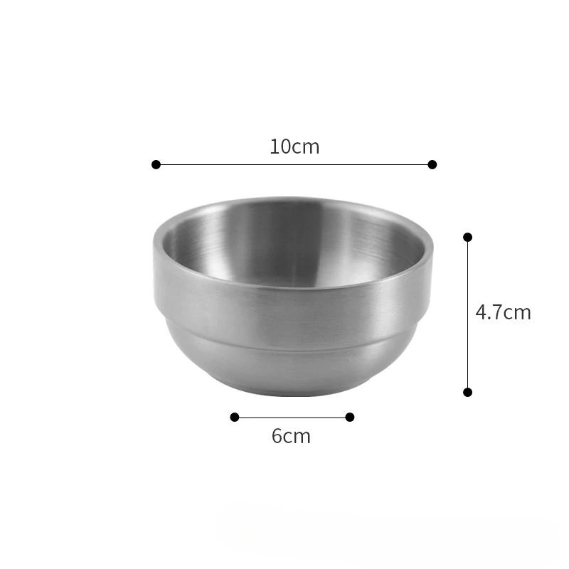 Золотая двухслойная миска для риса из нержавеющей стали 304 в корейском стиле для детского питания, коммерческая кулинария, миска для супа кимчи