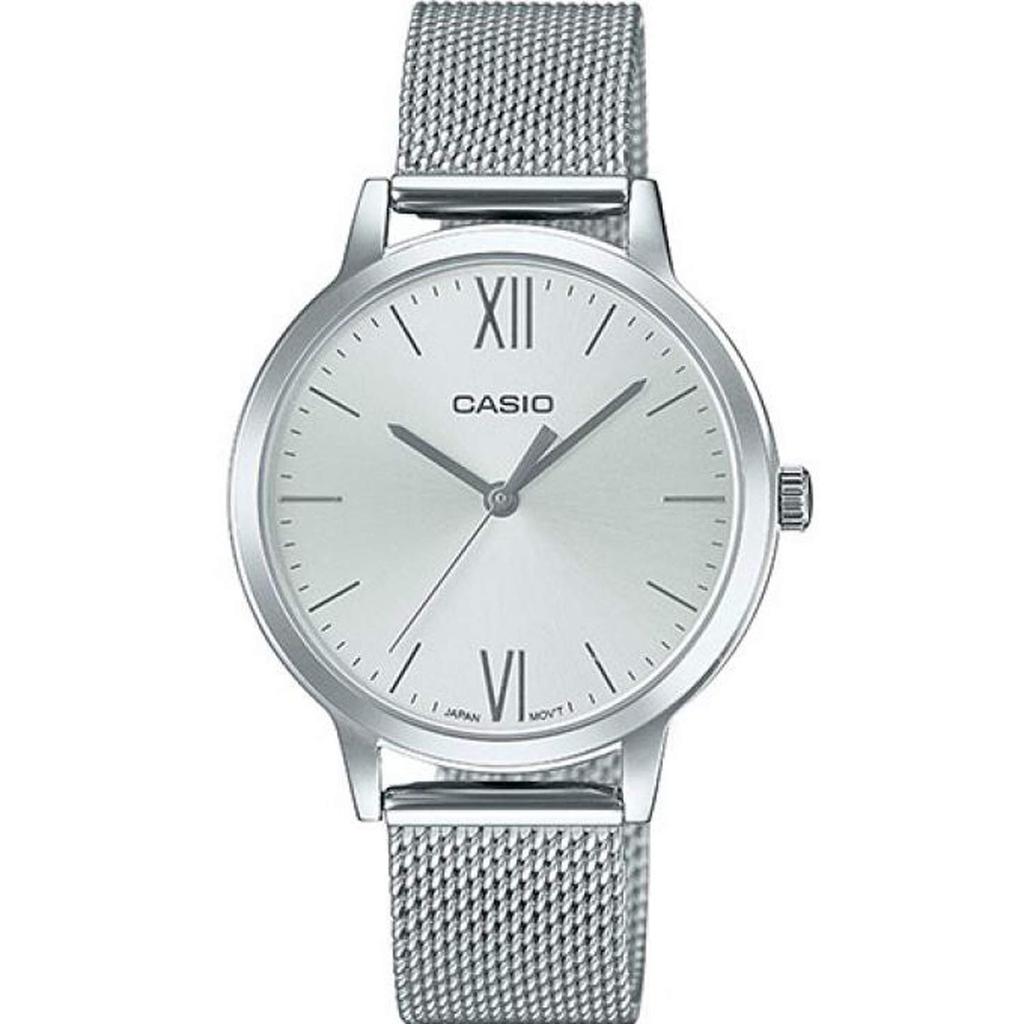 Casio Серебристые часы из нержавеющей стали LTP-E157M-7AEF
