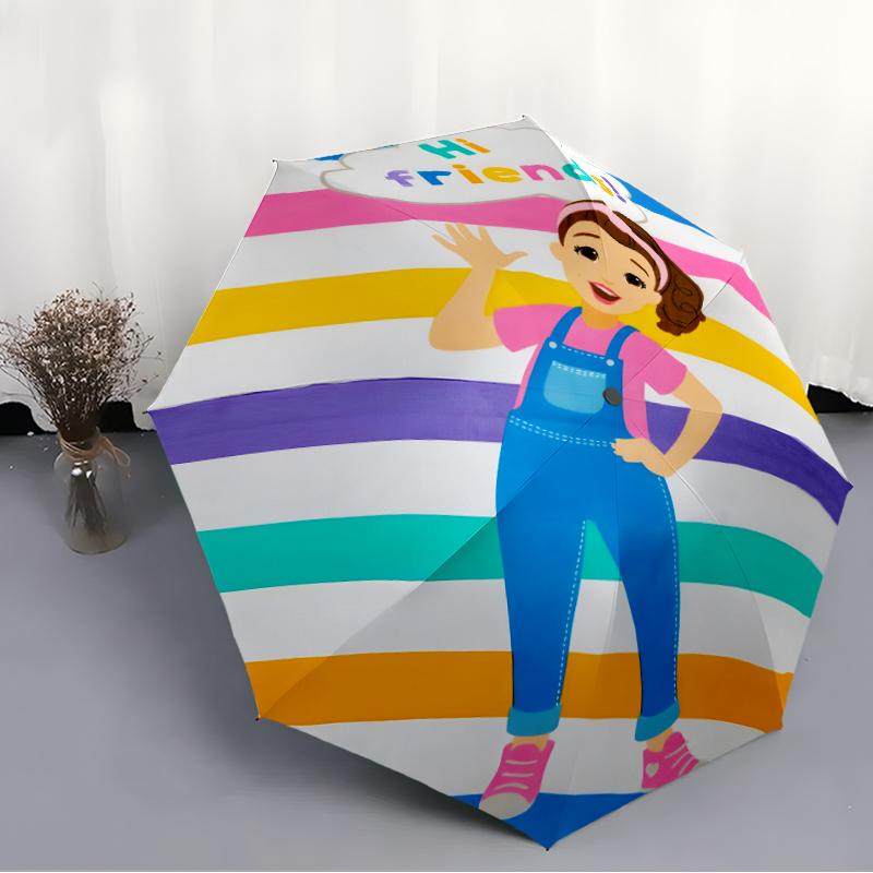 1pc Ms Rachel4 Umbrella, Sun Protection, And UV Shielding. It Has Eight Sturdy Ribs for Outdoor Use And Perfect Gift