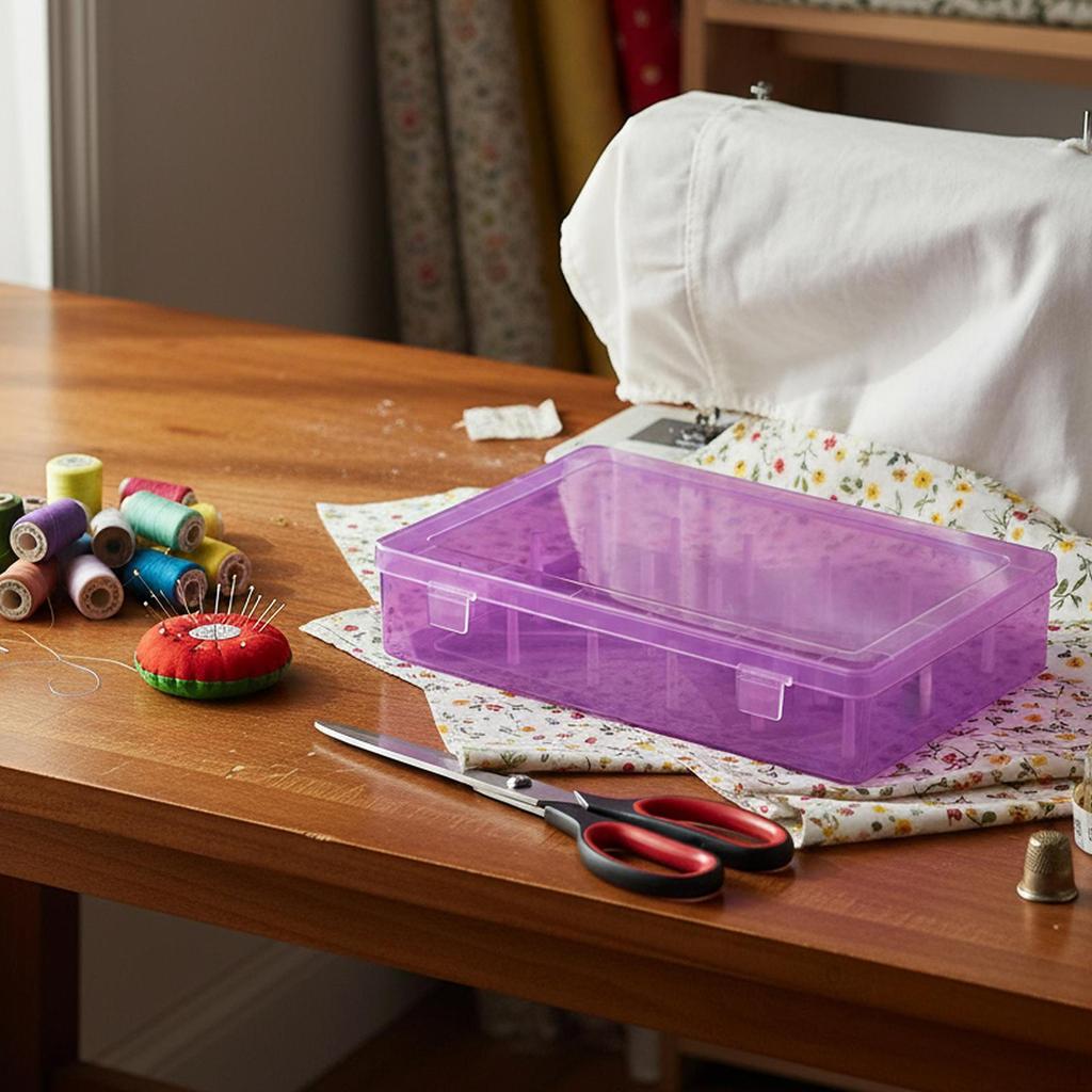 Sewing Thread Storage Box Bobbins Carrying Case Embroidery Sorting Organizer