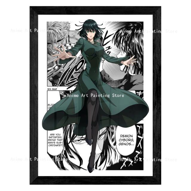 Плакат One Punch Man, печать на холсте, японская экшн-аниме, мультяшные настенные художественные фотографии для детской комнаты, украшение для дома