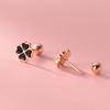 1 пара простых черных цветочных серег для женщин, серьги с ушной костью, хрящом для ногтей, серьги Spir