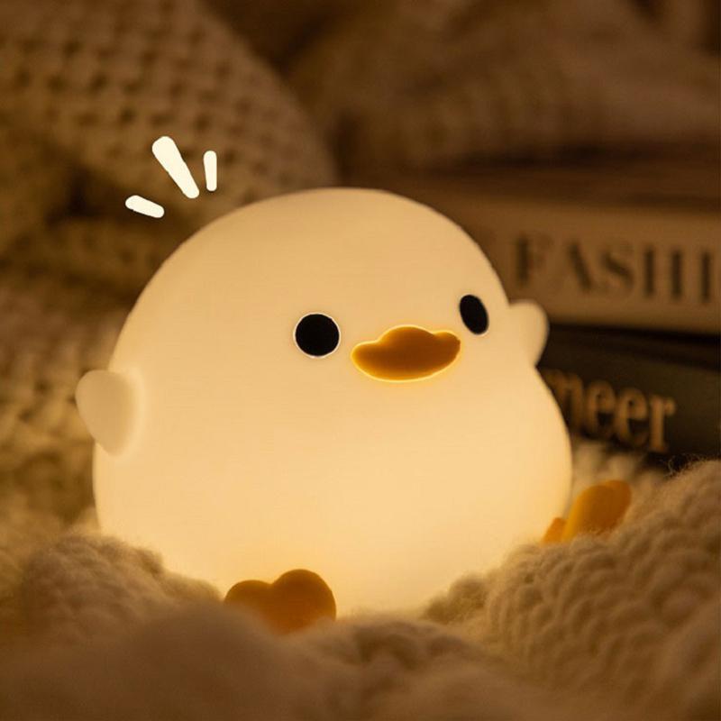 1 шт. ночник Doudou Duck детский подарок мягкий свет уход за глазами USB зарядка таймер автоматический хлопок силиконовая лампа