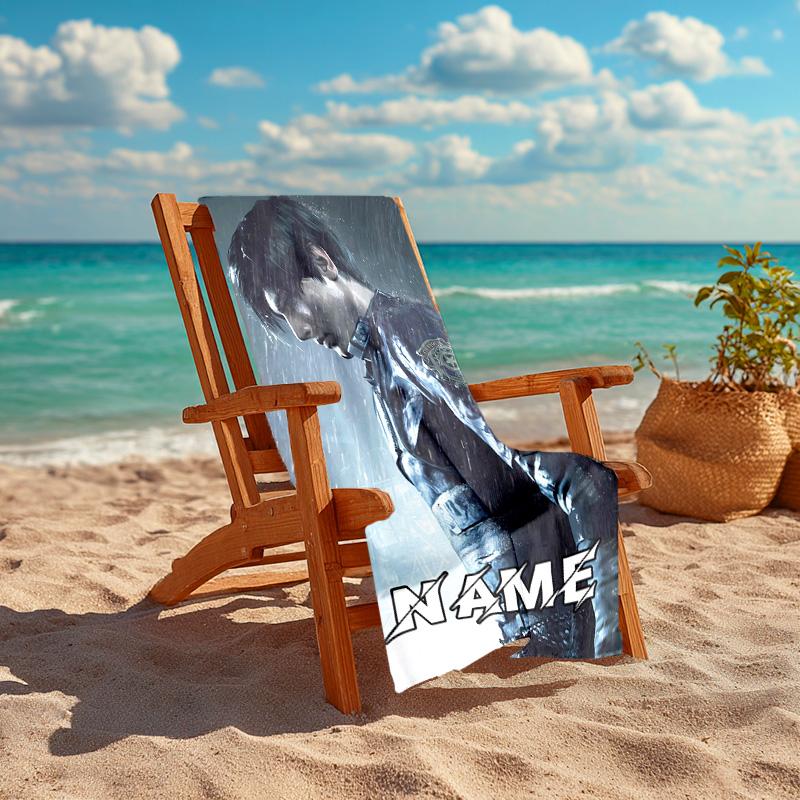 Personalized customized proof beach towel with resident Evil pattern - soft, absorbent,quick-drying,perfect swimming,camping&bathing