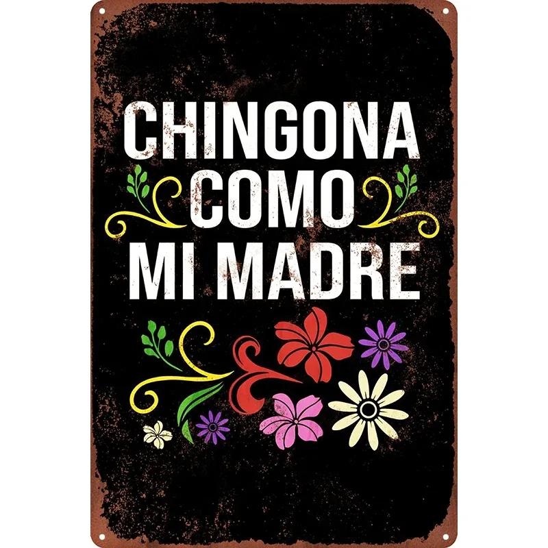 Spanish Words Metal Tin Signs for Bedroom Cafe Shop Home Room Wall Decorative Plaques Iron Plate Art Paintings Hanging Pictures