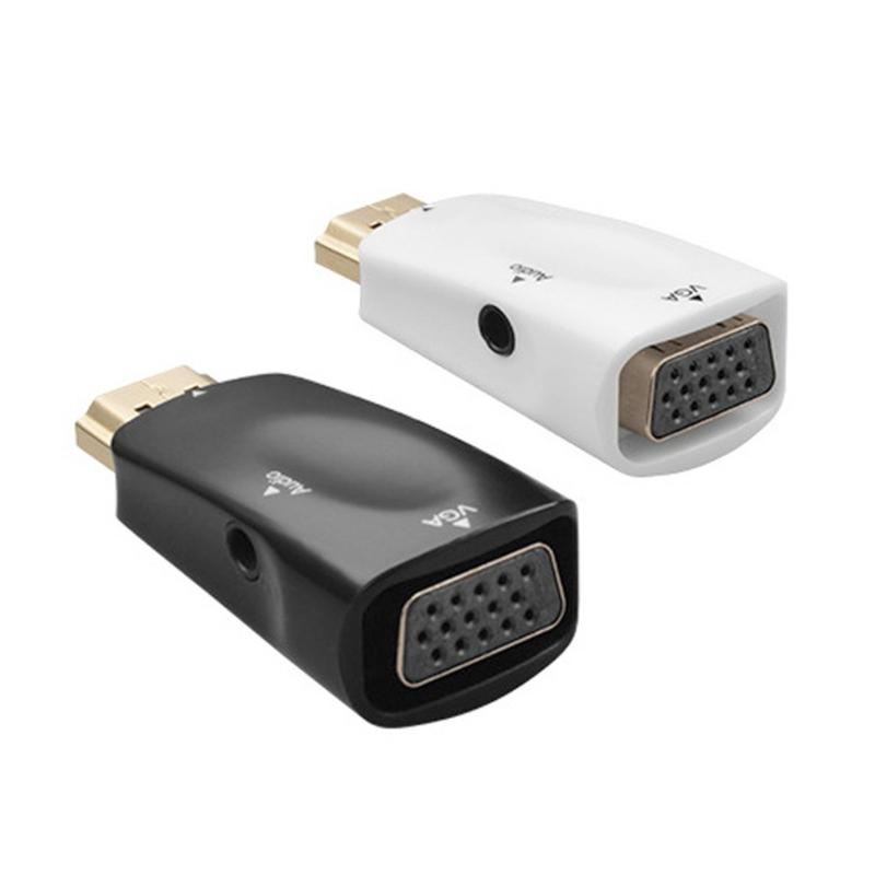 Высокоскоростной HDTV в VGA Конвертер Поддерживает 1080P Полностью Четкий Аудио Кабель для Проекторов Дисплеев Мульти-Экранов Адаптер