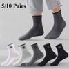 5/10 Pairs of Men's Letter Socks Autumn Winter Spring Socks Mid-tube Sports Socks Lot
