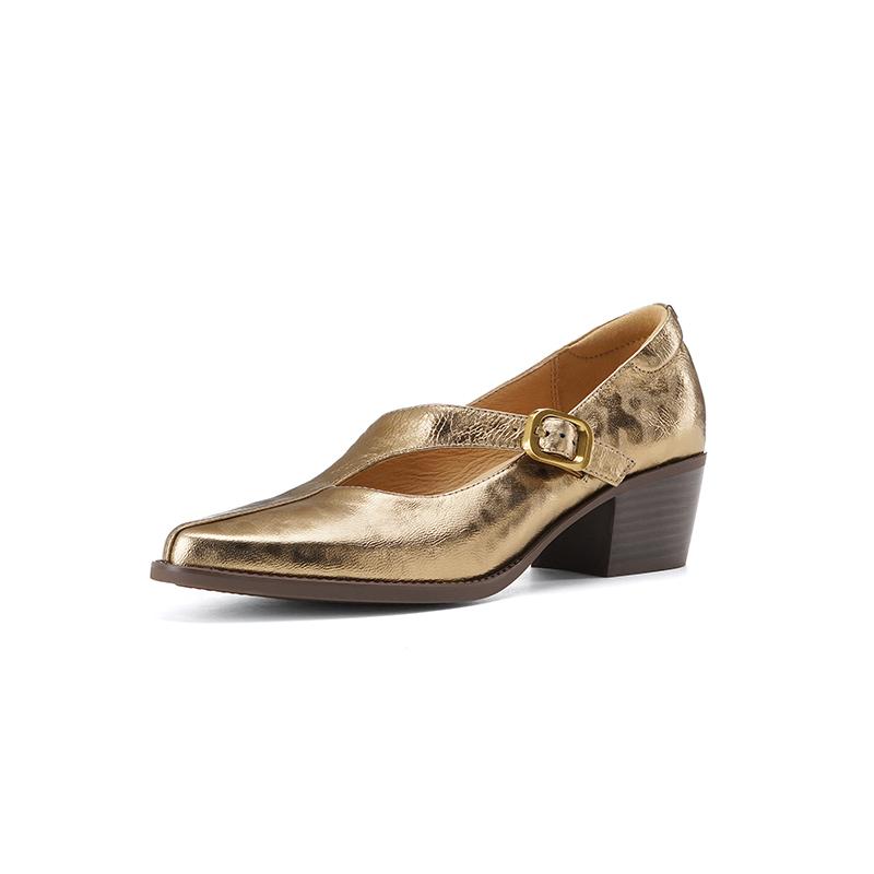 Fashion Genuine Leather Pumps Women 2025 New Arrival Comfortable Female Spring Mary Jane High Heel Casual Shoes Pumps High Heels Women