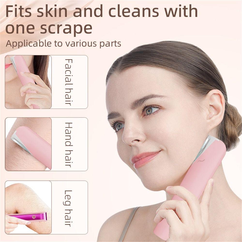 3 Customizable Speeds Electric Shaver 2-in-1 Design Dermaplaning Tool Women's Hair Removal