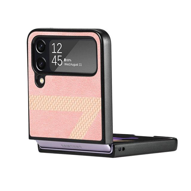 Роскошный кожаный тонкий легкий складной чехол для Samsung Galaxy Z Flip4 5g Flip 4 Zflip4 Нескользящий чехол для Samsung Z Flip 4