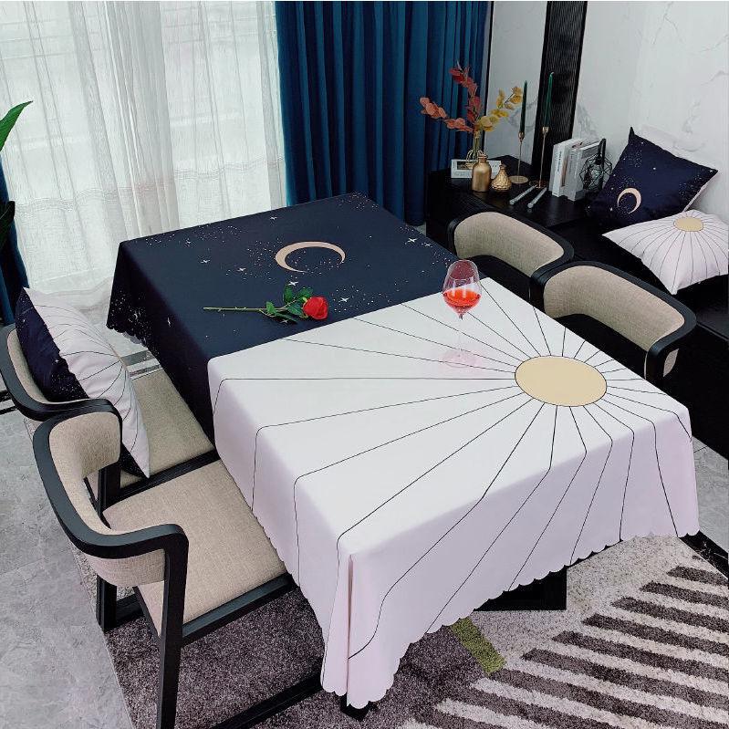 Скатерть в минималистском стиле, художественная водонепроницаемая маслостойкая моющаяся скатерть для стола, бытовой журнальный столик, прямоугольная скатерть