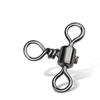 Durable Trident Srolling 3 Way Bearing Swivel Cross Line Fishhook Connector T-shape Fishing Swivels