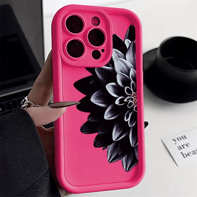 Flower Phone Case For iPhone 13 Case iPhone 15 14 Pro Max 11 12 XR XS X 7 8 15 Plus SE  3 Shockproof Bumper Silicone Cover