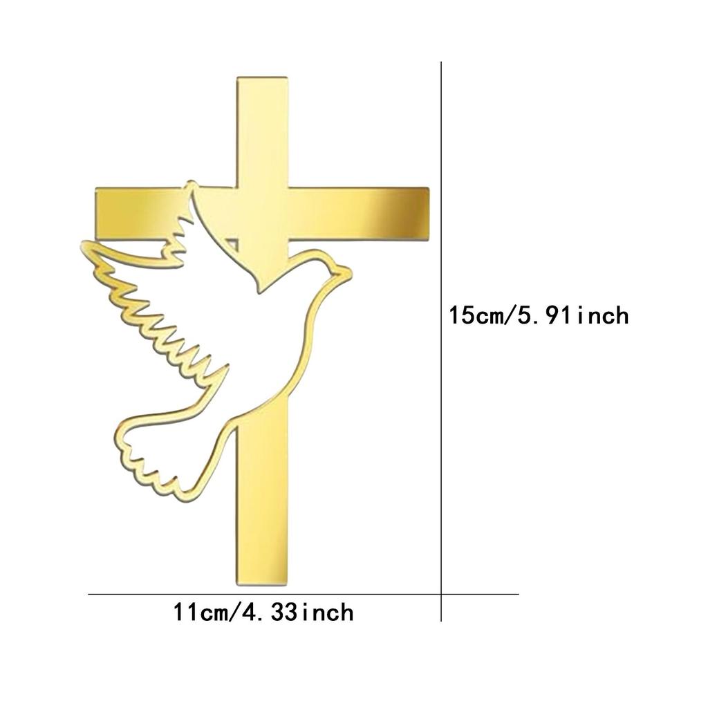 Cross Cake Topper, Cake Decoration, Religious, Decorative ,Gold Decor Acrylic