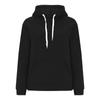 Women's Casual Loose Solid Color Long-sleeved Crewneck Sports Hoodie