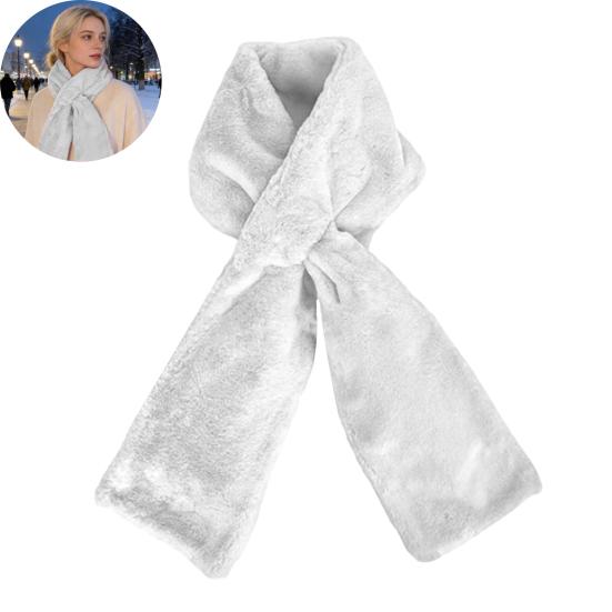 Шарф со скрытой молнией однотонный мягкий удобный теплый унисекс зимний шарф кошельки телефоны карман искусственный мех шарф-петля