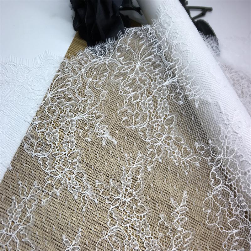 (6 цветов) 3 метра французского кружева шантильи, неэластичное кружево с ресничками для нижнего белья, платья, домашнего декора, рукоделия