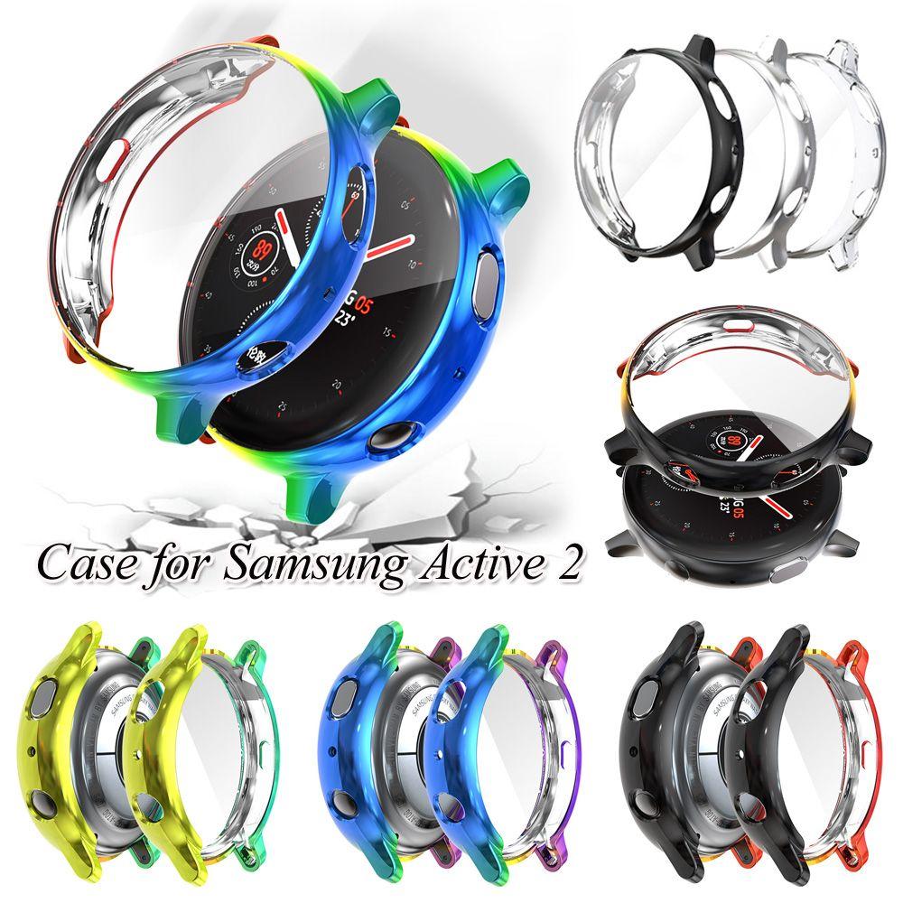 Ultra Thin Frame Soft Watch Case Protective Cover Full Screen Protector Coloful Plating TPU Case