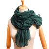 Yousheng Women Pleated Scarf Thickened Weave Autumn Winter Scarf Solid Color Breathable Shawl Headscarf Outfit Accessories