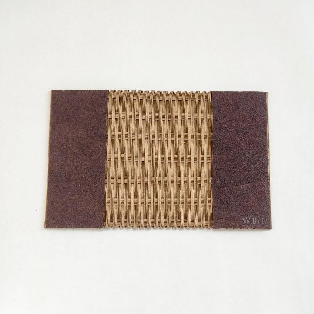 С чехлом-планером U Handwoven, размер A6, совместим с Hobonichi Techo Original, бумажная лента (Натуральный x Кипарисовая кора)