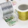 20m/roll 1mm Gold Silver Red Cords Metallic Rope Thread String Strap Gift Wrap Ribbon Cord Bracelet No-slip Hang Tag
