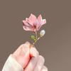 Exquisite Magnolia Alba Flower Brooches For Women Girls Banquet Office Weddings Pins Versatile Corsage Clothing Accessories Gift