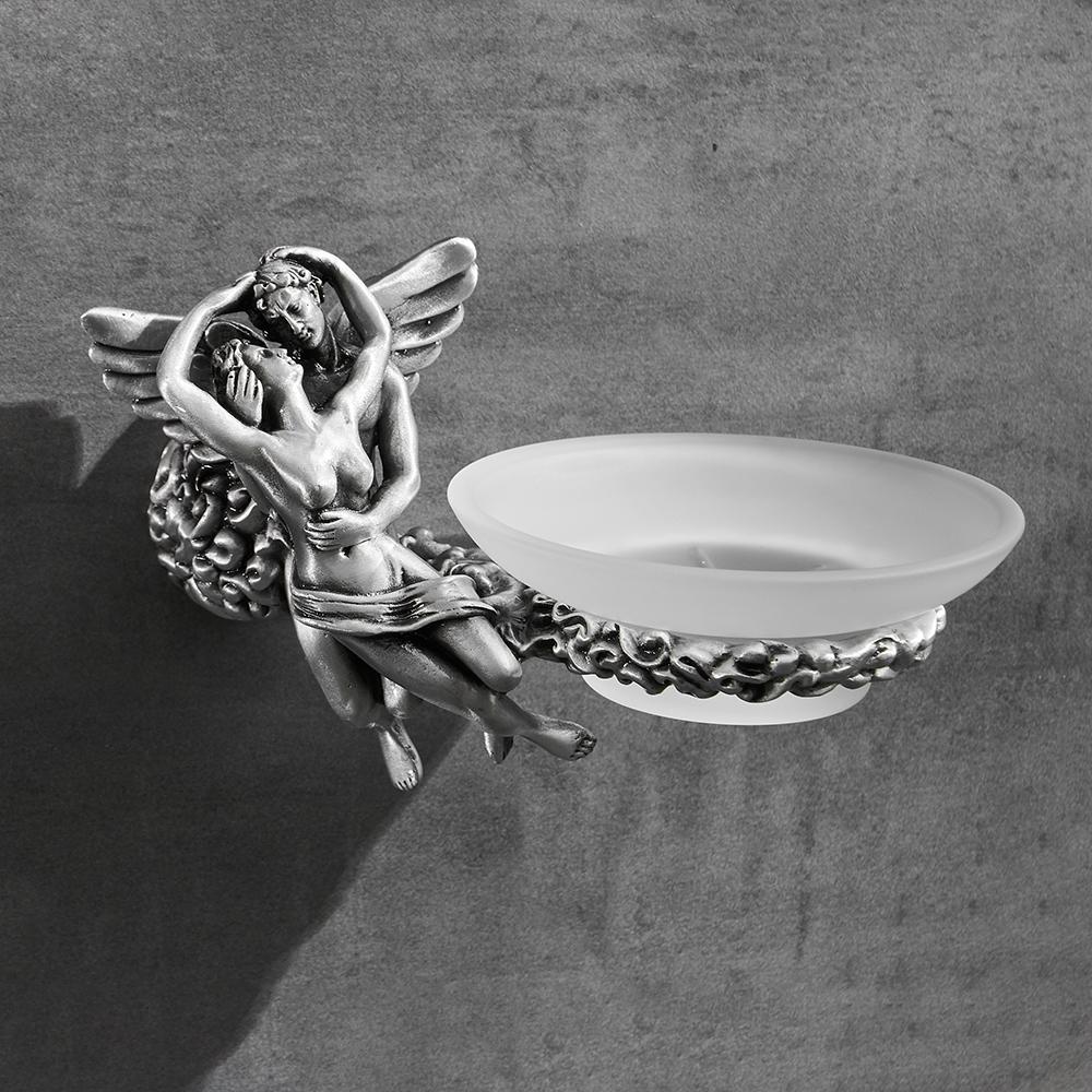 Shower Room Wall Mount Romantic Bathroom Hardware Accessories Set Toilet Paper Holder Towel Bar Toliet Brush Holder MB-0810T