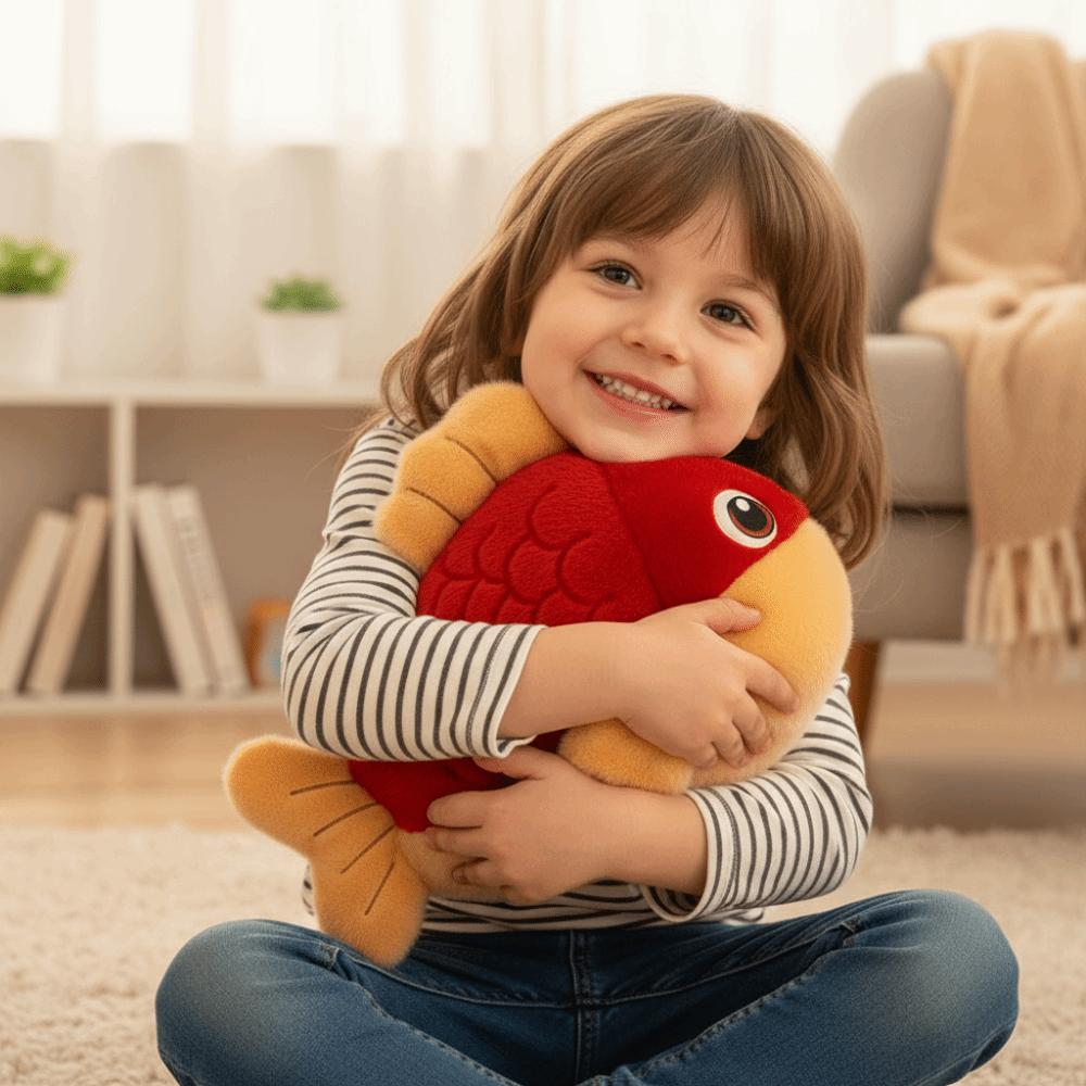 Cartoon Captured In Reality Carp Fish Doll Cute Simulated Goldfish Stuffed Doll Abundant Harvest