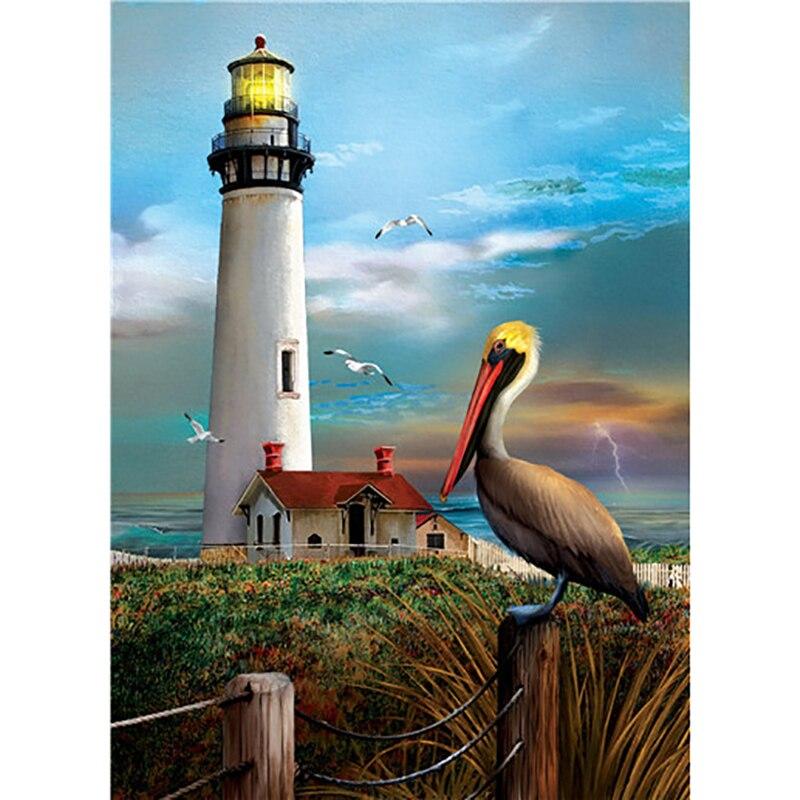 5D Алмазная живопись Пейзаж с полным круглым сверлом для домашнего декора