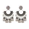 Новые этнические винтажные женские геометрические турецкие серьги Jhumka индийские украшения золотые серьги с кисточками в виде колокольчиков турецкие украшения
