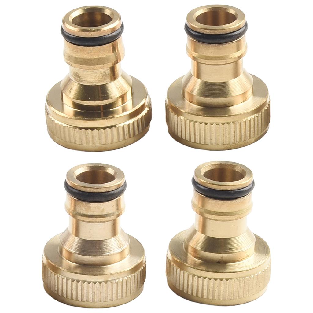 1set Splitter Connector 3/4 Inch 4-way For Garden Hoses