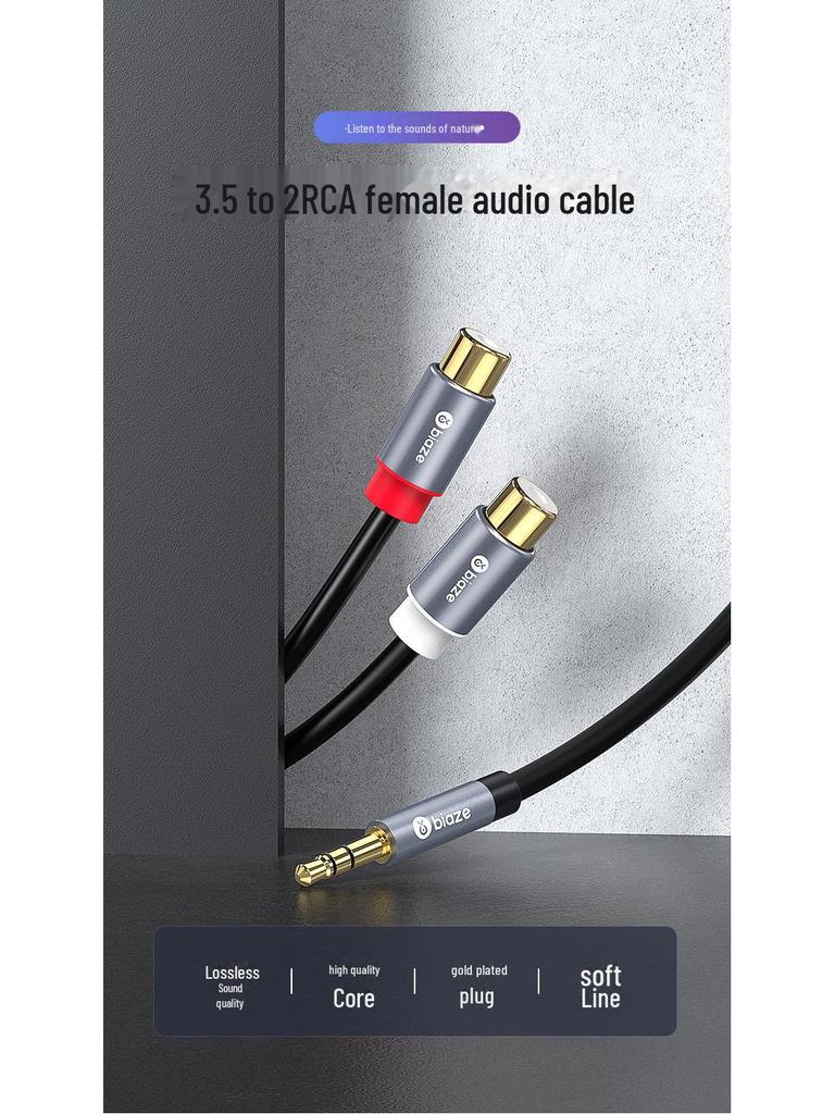 Biaz 3,5 мм штекер на двойной RCA гнездо стерео аудио кабель