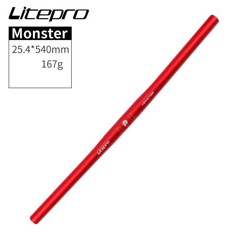 Руль Litepro 25.4*540/580MM LP Monster Складной Велосипед Горизонтальная Ручка Алюминиевый Сплав Ультра-Легкие Рули Велосипедные Запчасти