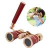 Opera Binoculars, 3x25 Central Focus Opera Glasses with BAK-7 Prism and Handles for Adults, Concerts, Theater, Opera, Children, and Women (Reddish