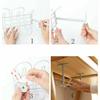 Under-table Storage Rack Table Bottom Power Socket Holder Hanging Rack Line Finishing Desk for Kitch