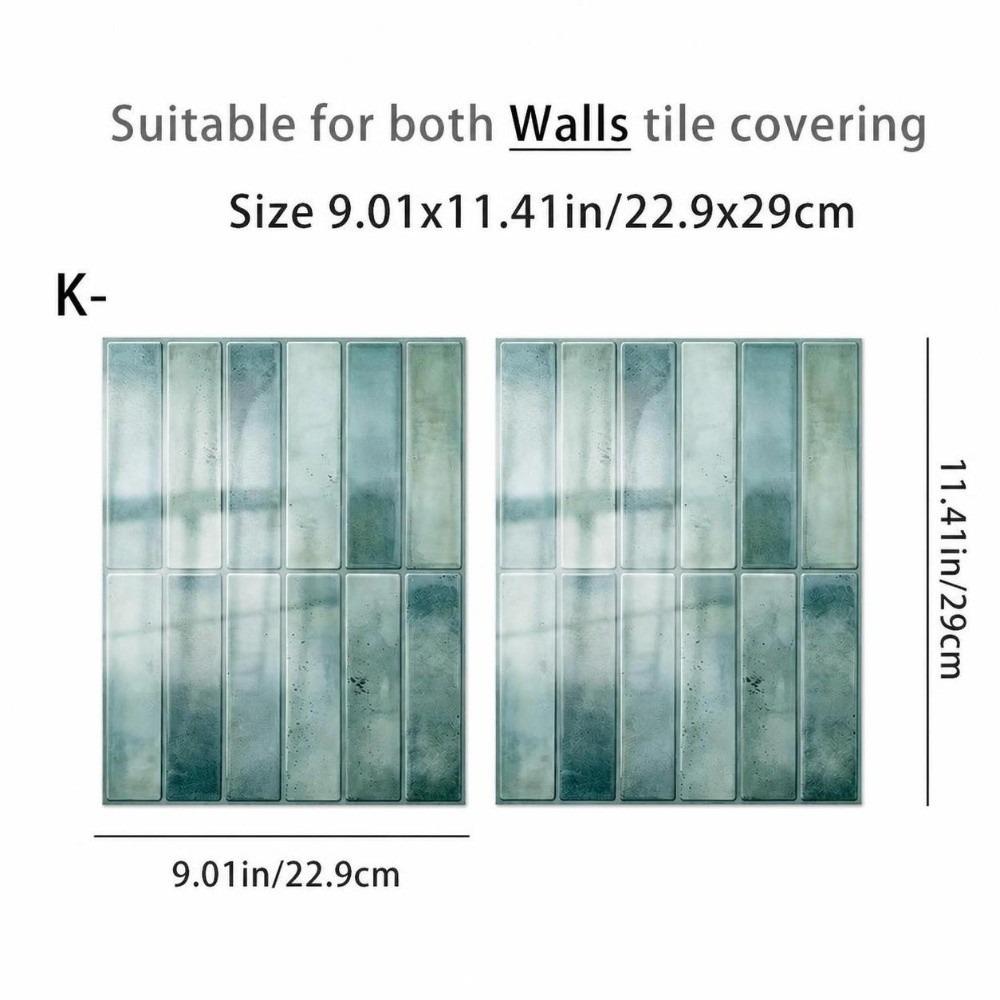2PCS Vintage PVC Self Adhesive Tile Sticker Oil Proof Waterproof Wall Sticker Kitchen Counter